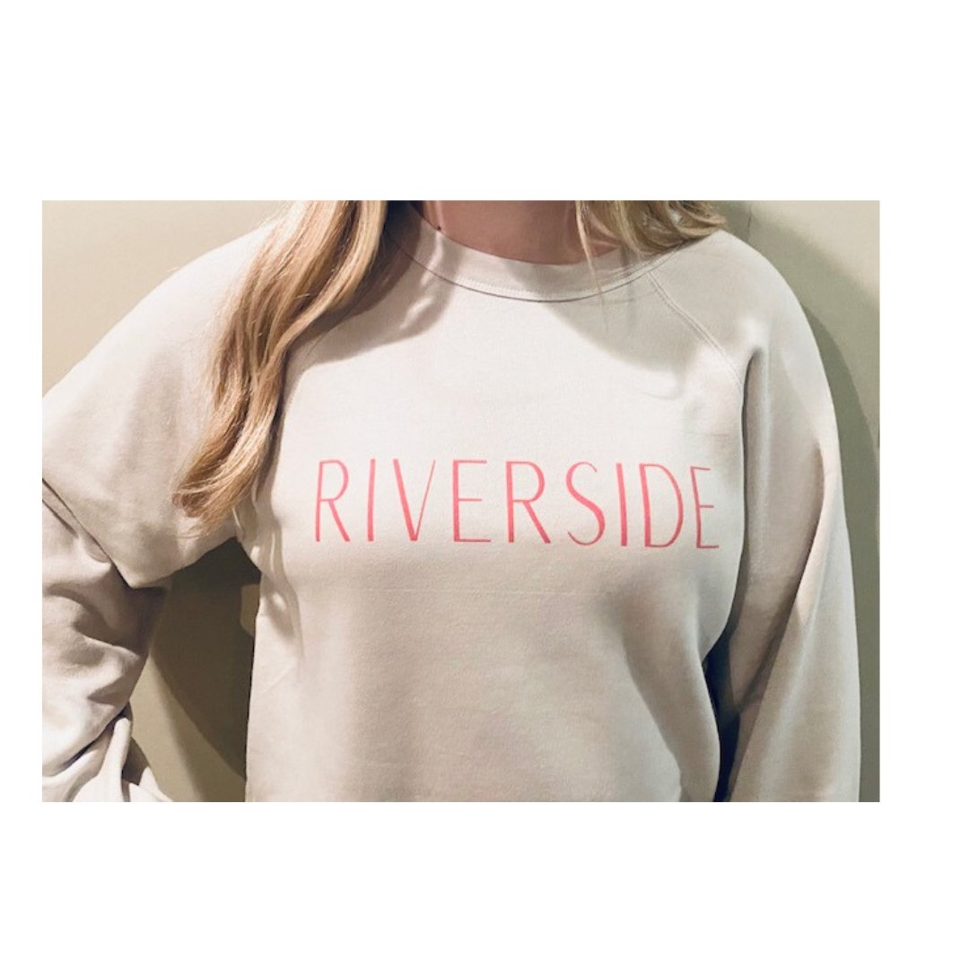 Natural Color "Riverside" Bella Canvas Crewneck Sweatshirt - Riverside Apparel Company